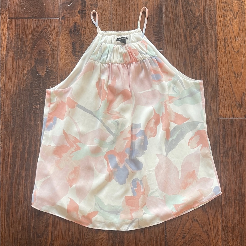 RW&C0. Floral Pastel Halter Top - Picture 1 of 3